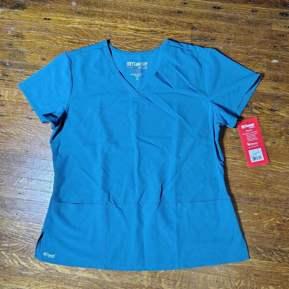 Greys Anatomy Gardena California 3 Pkt Crossover V Neck Hahama Scrub Top/T689